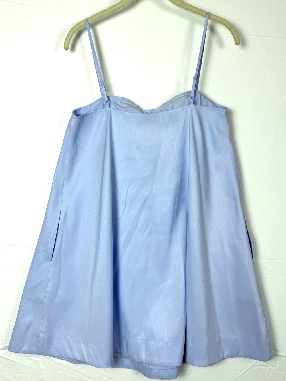 a new day Powder Blue Babydoll Bow A-Line Spaghetti Strap Mini Trapeze Dress XS - Picture 2 of 3